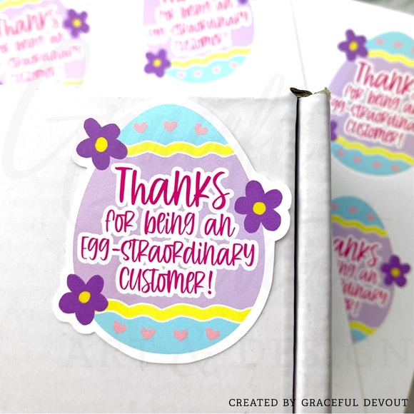 Thanks For Being An Egg-straordinary Customer!-2”(inch) Sticker (96ct.)[GD53-96] - Picture 3 of 4
